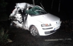 Slupani fiat punto kojim je upravljao Abdula Bajrami