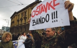 Detalj sa protesta u Sarajevu